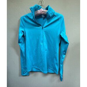Under Armour Women's ColdGear 1/2 Zip Pullover Top Baselayer Blue Small/Medium
